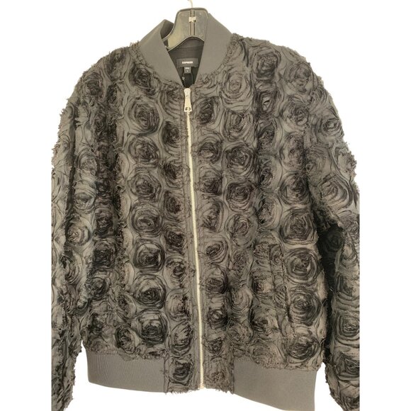 NWT Womens Express Bomber Jacket Black Size S/M - Picture 12 of 12